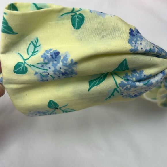 Janie and Jack Yellow floral bow headband Poplin. NWT one size - Picture 3 of 6
